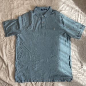 POLO RALPH LAUREN MENS PRE OWNED 2-BUTTON SOFT TOUCH SHIRT BLUE 3XLT